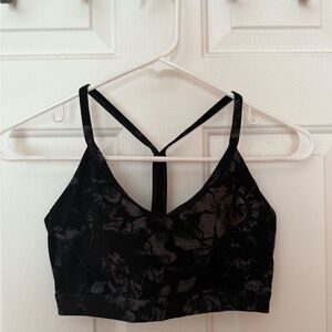 Gymshark Black Sports Bra with Racerback Design